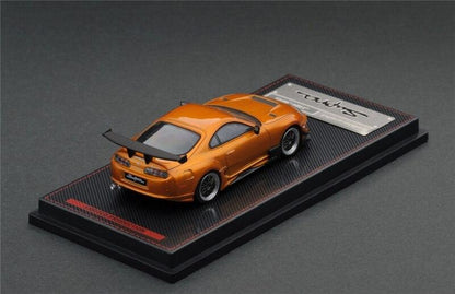 1:64 Toyota Supra (JZA80) RZ - metallic orange diecast model Car - JDM Global Warehouse