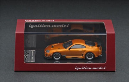 1:64 Toyota Supra (JZA80) RZ - metallic orange diecast model Car - JDM Global Warehouse