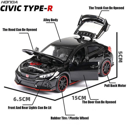 1:32 HONDA CIVIC TYPE-R die-cast model car - 7 versions! - JDM Global Warehouse