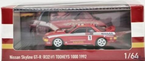 1:64 Nissan Skyline GT-R R32 #1 Tooheys 1000 1992 Diecast Model Car - JDM Global Warehouse