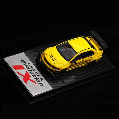 1:64 Voltex Mitsubishi Lancer Evolution IX yellow model car - JDM Global Warehouse