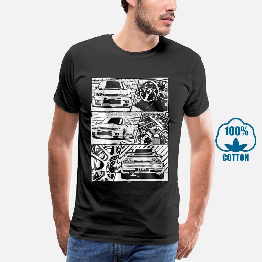 R33 GTR Manga Style T-shirt - JDM Global Warehouse