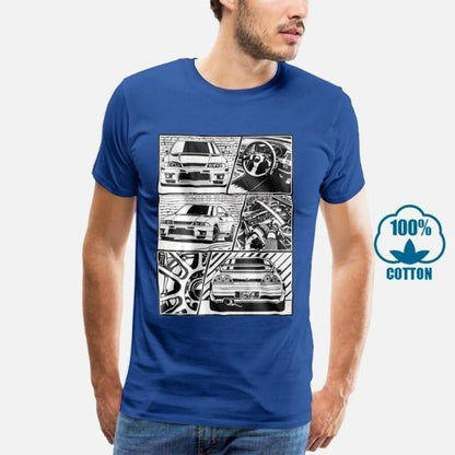 R33 GTR Manga Style T-shirt - JDM Global Warehouse