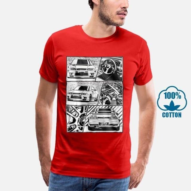 R33 GTR Manga Style T-shirt - JDM Global Warehouse