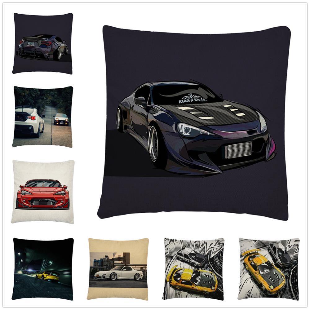 RX7, BRZ & GT86 linen cushion covers - 45X45cm - JDM Global Warehouse