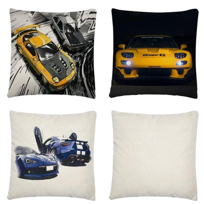 RX7, BRZ & GT86 linen cushion covers - 45X45cm - JDM Global Warehouse