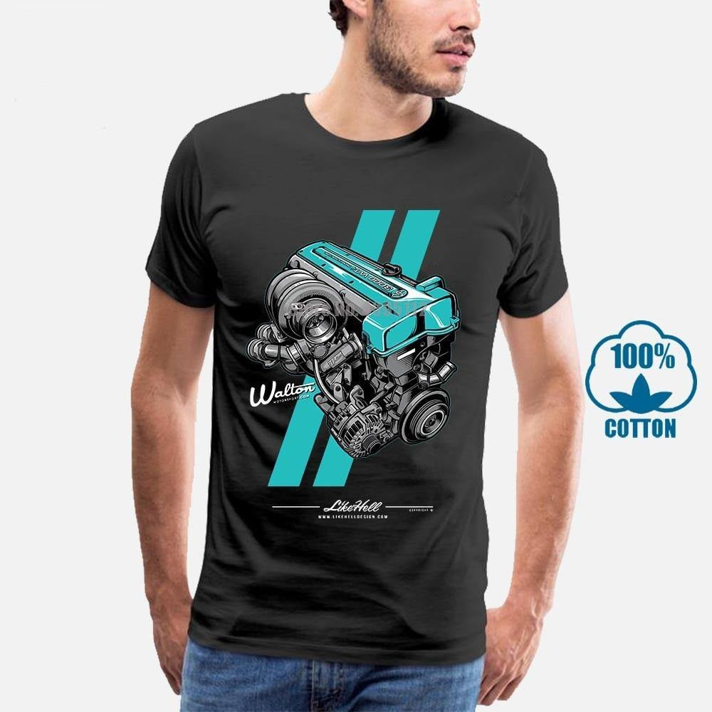 Toyota 2JZ engine 100% cotton T-shirt -9 colors! - JDM Global Warehouse