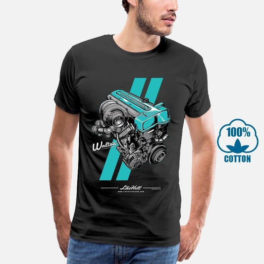 Toyota 2JZ engine 100% cotton T-shirt -9 colors! - JDM Global Warehouse
