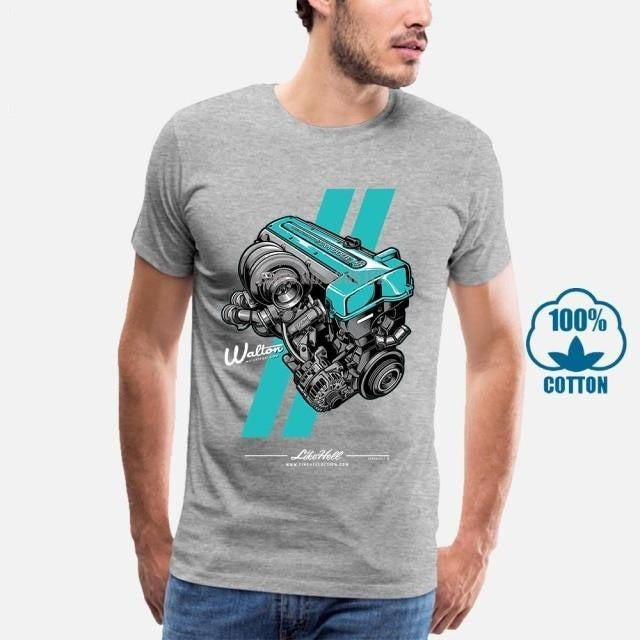 Toyota 2JZ engine 100% cotton T-shirt -9 colors! - JDM Global Warehouse