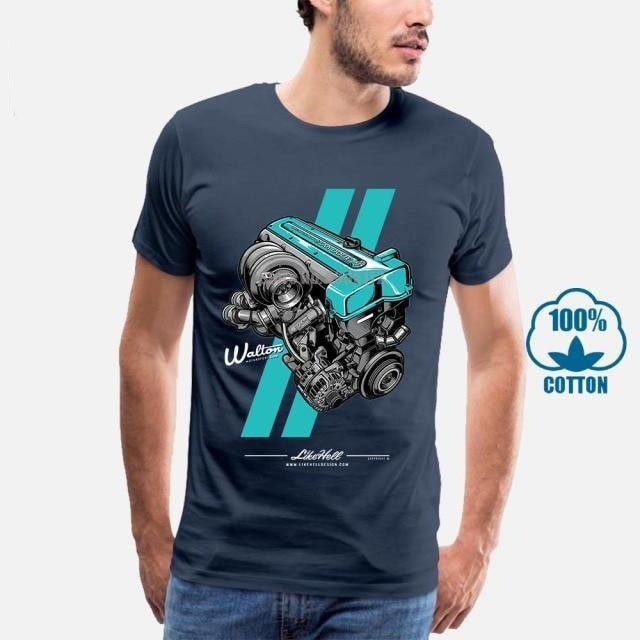 Toyota 2JZ engine 100% cotton T-shirt -9 colors! - JDM Global Warehouse