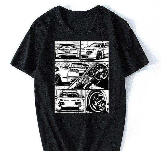 Toyota Supra JZA80 manga style T Shirt - JDM Global Warehouse